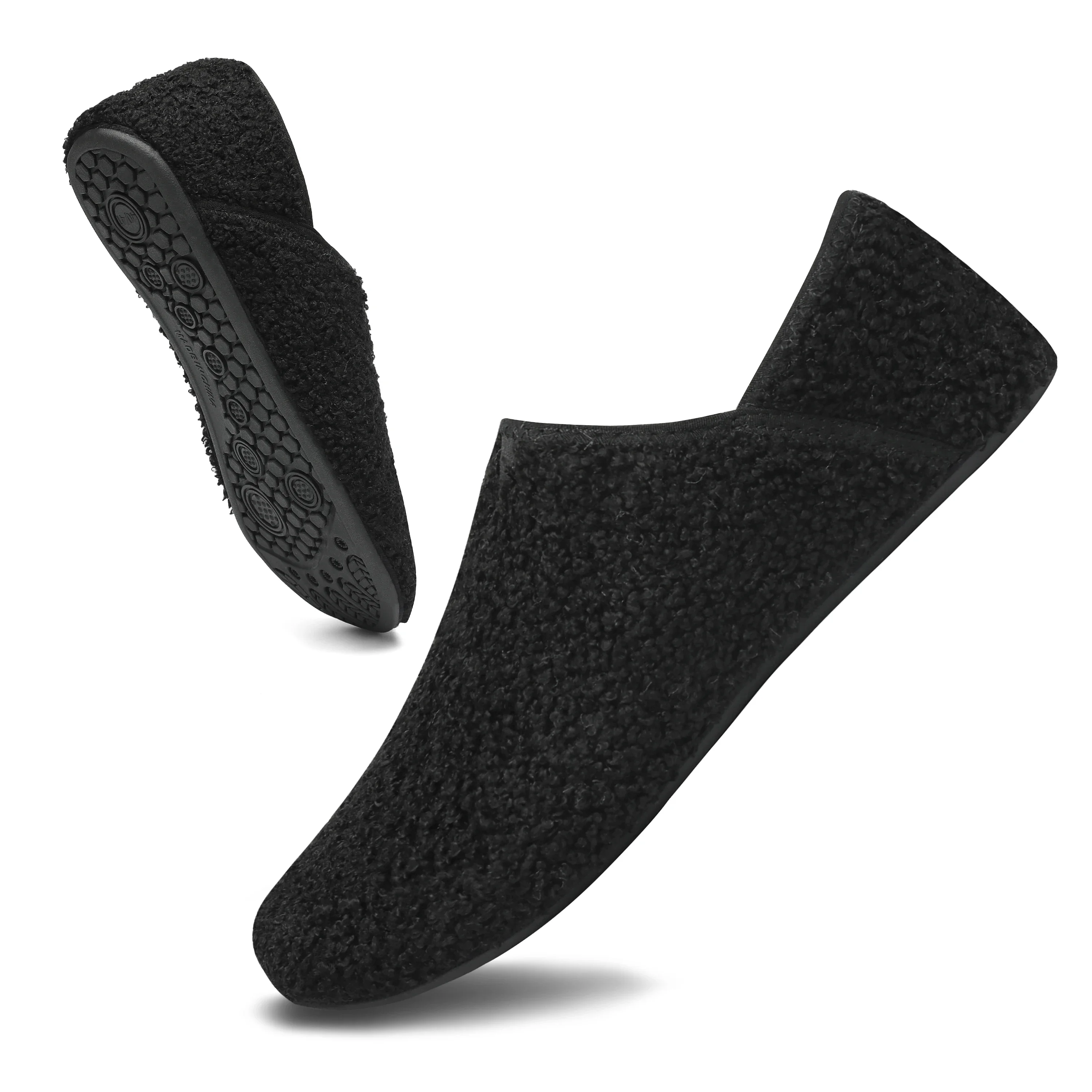 Indoor household shoes slippers soft-soled casual shoes non-slip lightweight fleece cotton shoes