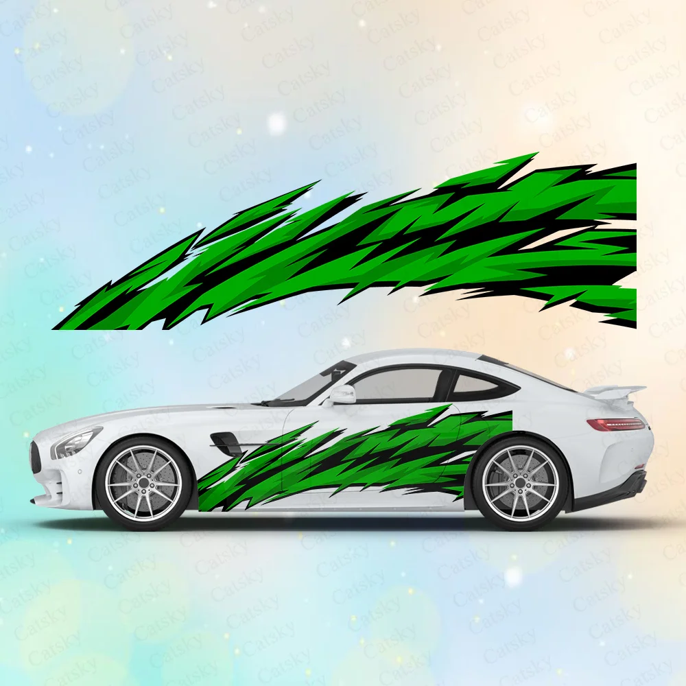 

Racing Stripes Car Stickers Car Body Stickers Car-Side Decals Waterproof Car Vinyl Wraps Stickers Decoration Auto Accessories