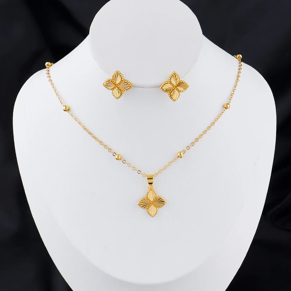 Romantisches 2-teiliges Schmuckset mit Anhänger, Halskette und Ohrringen, perfekt für Frauen, Bräute, Hochzeiten, Geschenke und Mädchen-Geburtstage – Detail 22