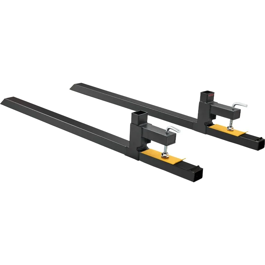 

Clamp on Pallet Forks 2000 lbs Capacity Pallet Forks 60" Tractor Bucket Forks Heavy Duty Front Loader Attachment for Loader Bu