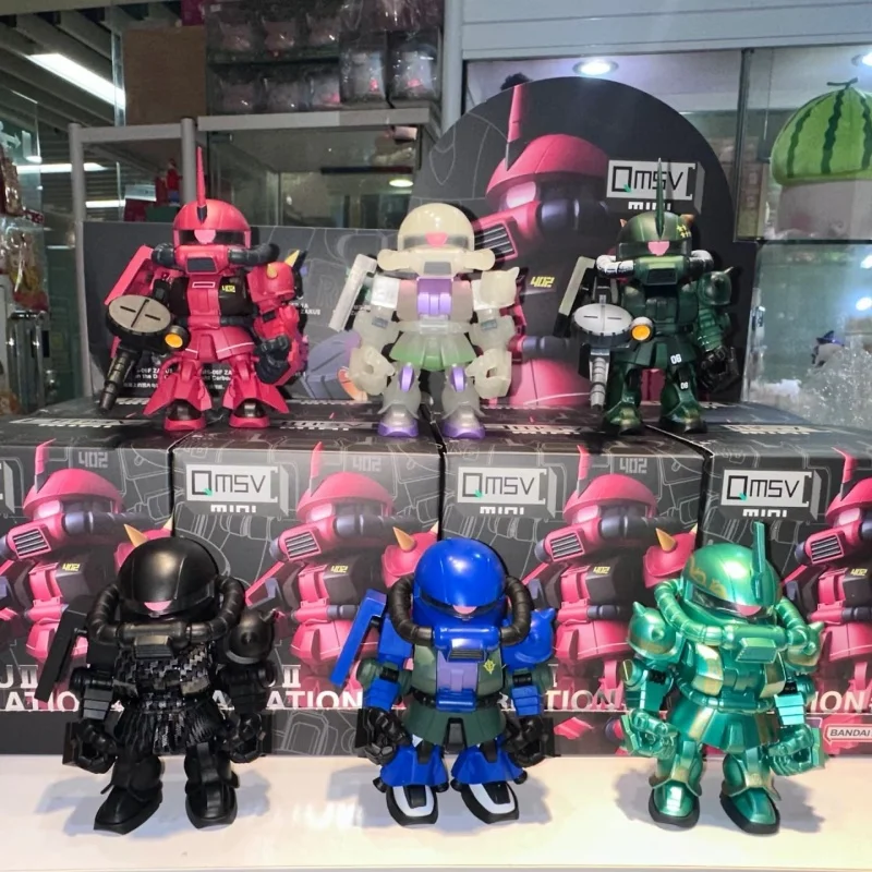 

In Stock Bandai QMSV Mini Zaku Second Generation Gundam Blind Box Model Movable Figure Ornament Gift
