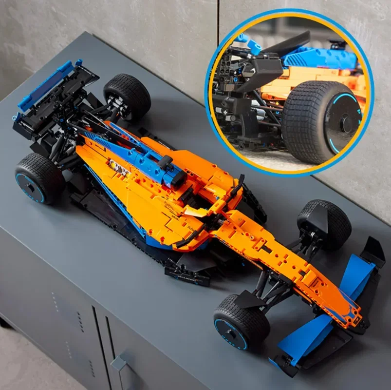 Juego de bloques de construcción de coche de carreras McLarens F1 para niños, juguete técnico de Fórmula 1, supercoche, regalo de cumpleaños