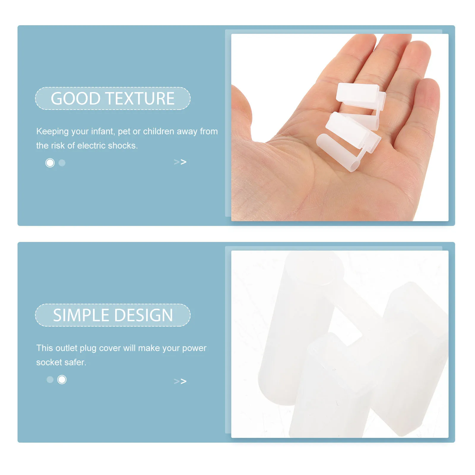 ฝาครอบปลั๊กไฟ 100 ชิ้น แบบ 3 ขา ป้องกันเด็ก ปลั๊กไฟนิรภัยสำหรับเด็ก ฝาครอบปลั๊กไฟสำรองสำหรับเด็ก