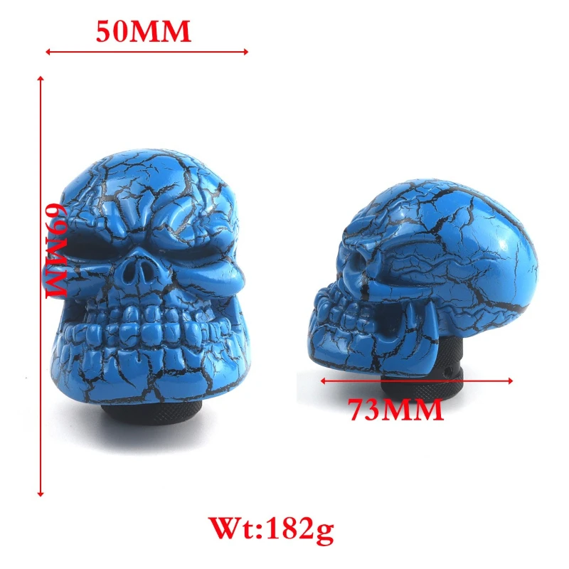 Universal Skull Gear Shift Knob for Cars Resin Material Cool Big Teeth Ghost Design Personalized Modification Car Accessory