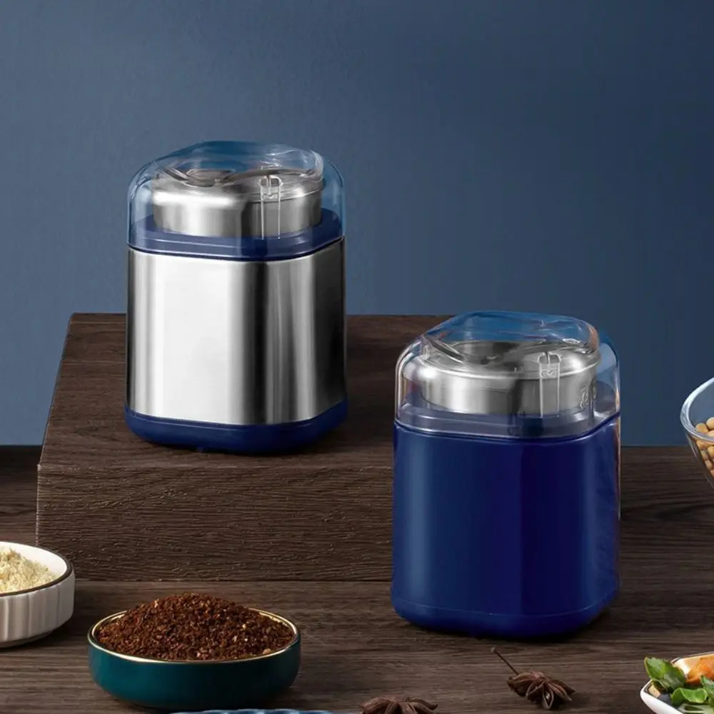 

304 Stainless Steel Electric Coffee Grinder Press Type Mini Electric Grains Mill Rust-proof Grain Grinding Machine Seasoning