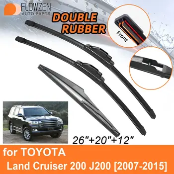 Car wiper double rubber J200 blades for TOYOTA Land Cruiser 200 2007-2015 rear wiper blades accessories 2010 2011 2012 2013 2014 2015