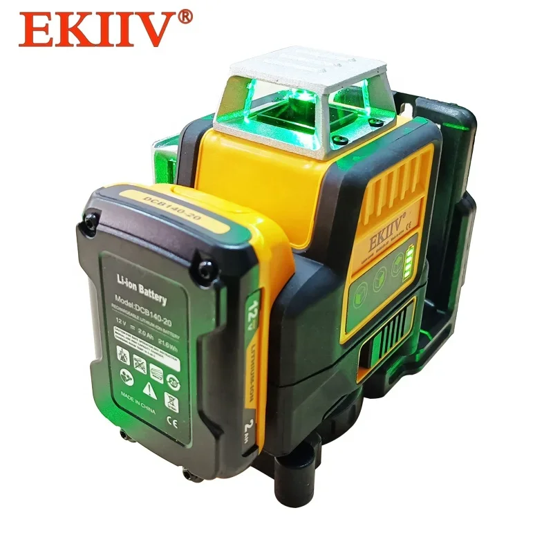 EKIIV original green beam laser cross 12 line self leveling 3d auto rotary nivel laser 360 degree laser level for construction