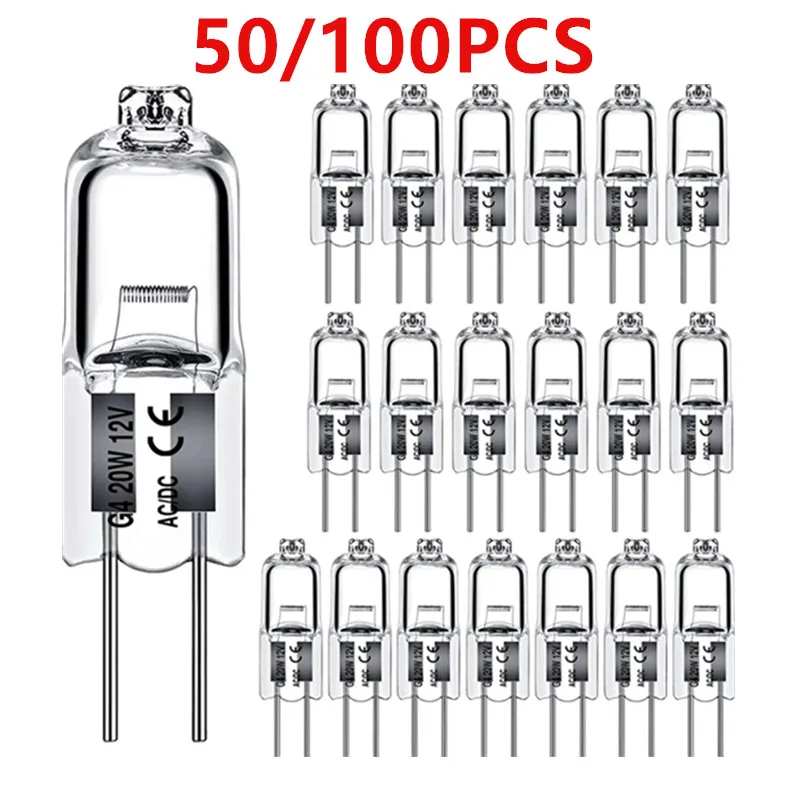 10/50/100PCS G4 12V 10W 20W LED Lamp Bulbs Eco Halogen Light Bulbs Capsule Inserted Beads Crystal Lamp Halogen Bulb Wholesale