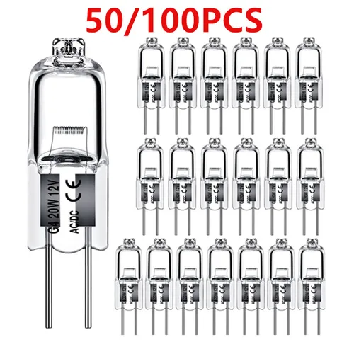 캡슐 삽입 비즈 크리스탈 램프 할로겐 전구, 도매 LED 램프 전구, 에코 할로겐 전구, G4 12V, 10W, 20W, 10 PCs, 50 PCs, 100PCs 