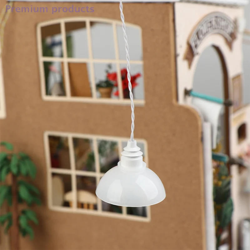 1/12 móveis em miniatura decoração casa de boneca acessórios para casa de bonecas simulação led lustre modelo casa de bonecas