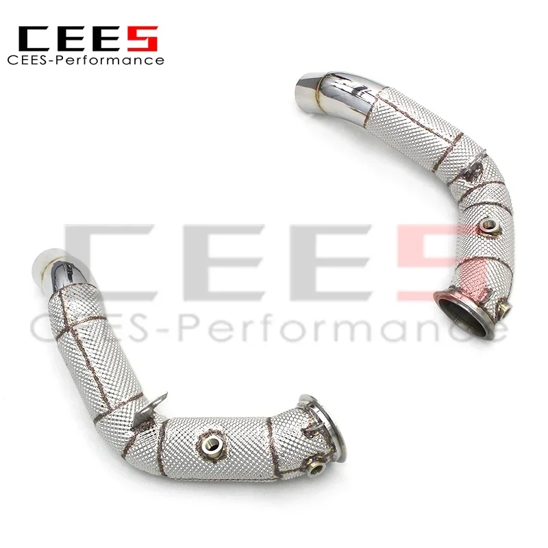 🔥CEES Downpipe For BMW M6 F12 4.4T 2012-2016 Catless Downpipe without catalyst Stainless Steel Exhaust Pipe Assembly