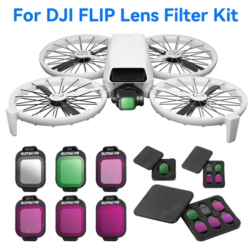 Kit de filtros de lente para DJI Flip CPL UV ND8 ND16 ND32 ND64 filtros Flip ND filtro de cámara ligero para accesorios de Dron DJI Flip