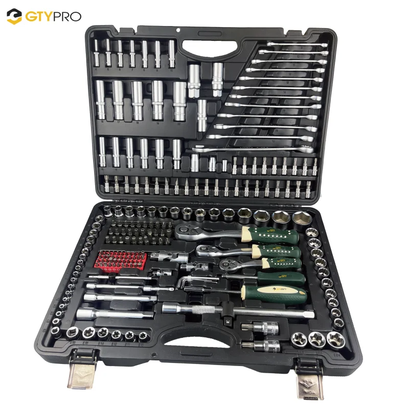 216PCS Ratchet Socket Set Wrench Tool Sets Box Mechanic Tools Kit 216 Piece CR-V Hardware Set