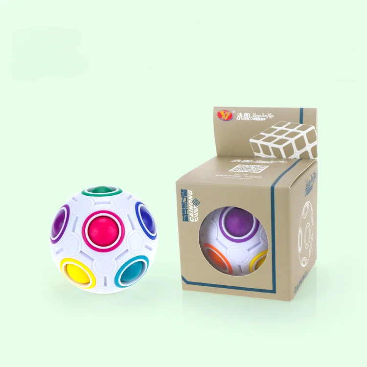 Vibrant Antistress Cube Rainbow Ball Football Magic Cube Educational Intelligence Memory Observation Boost Stress Reliever Toy