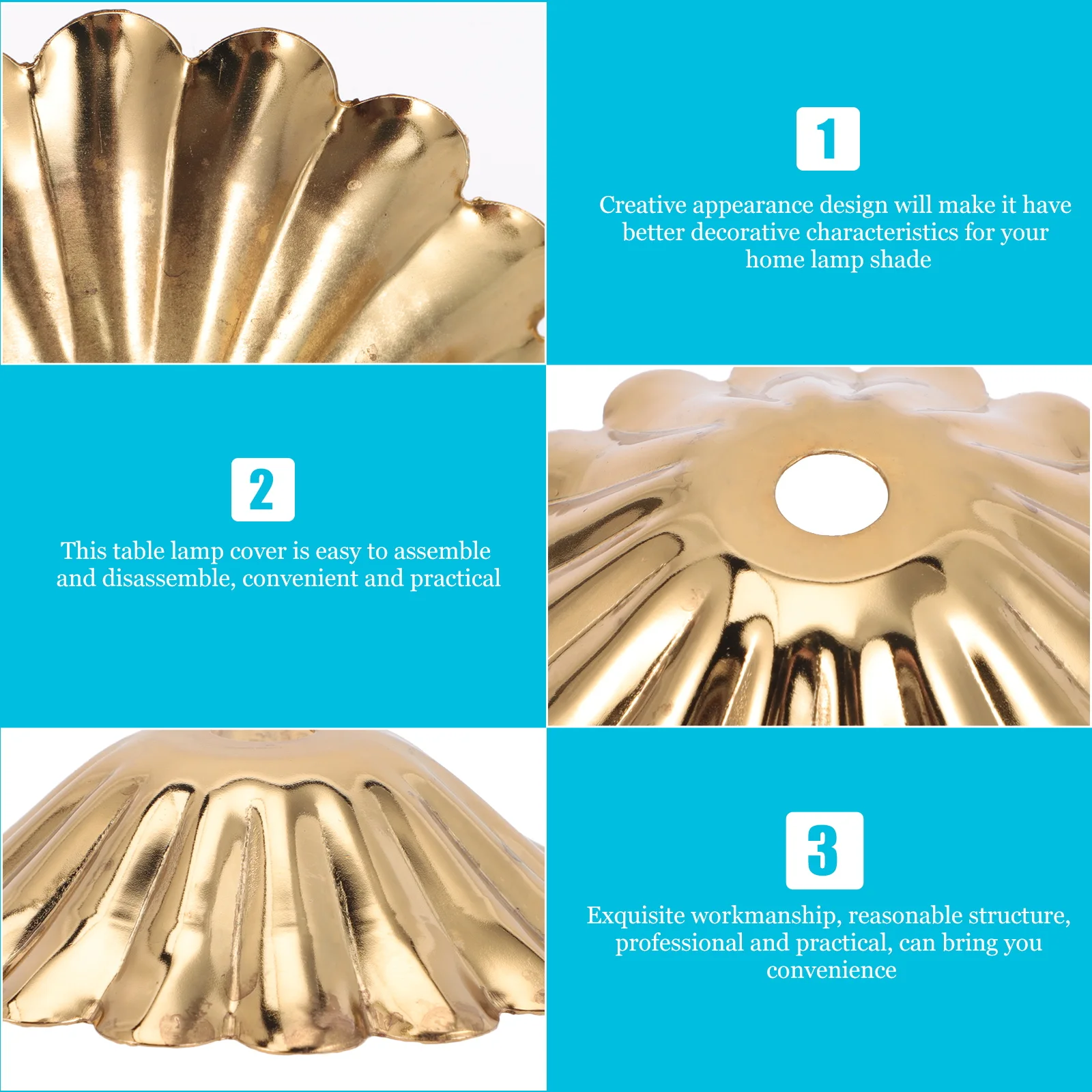 

6 Pcs Chrysanthemum Lamp Cover Accessories Replacement Table Lampshades Flower Shaped Iron Lighting Fixture LED Lamp Cover Small