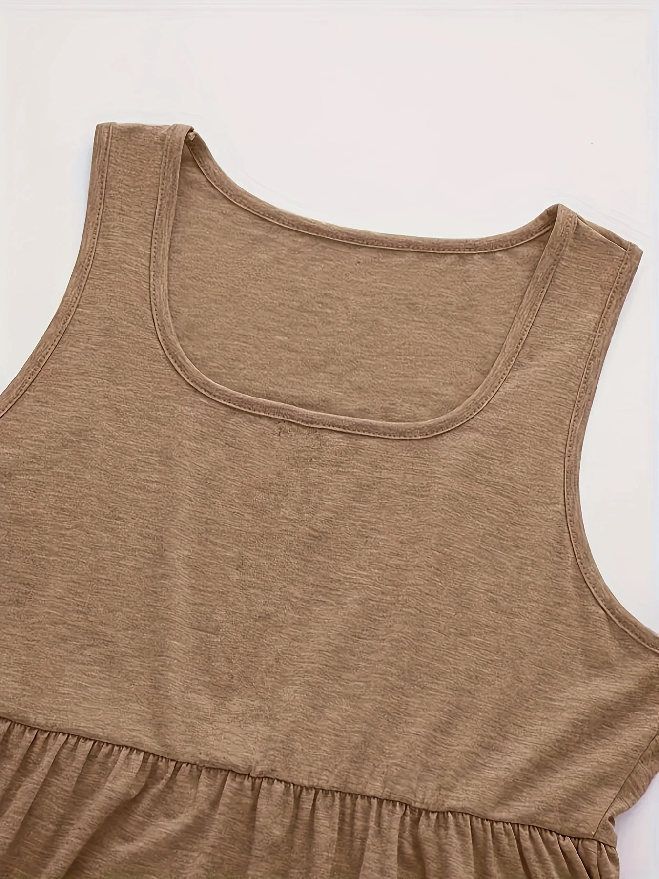 2024 Cross-border Amazon European and American Temperament Casual Elegant Spring and Summer Solid Color Sleeveless Dress