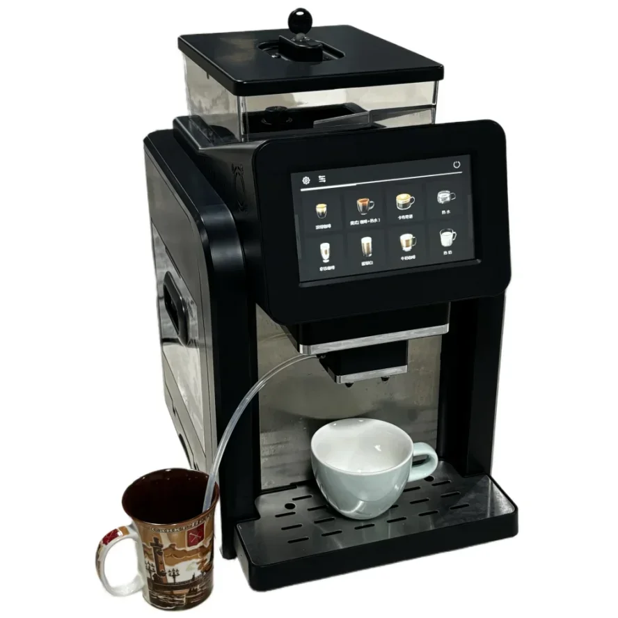 Intelligent automatic stainless steel electric espresso machine with large touch screen control