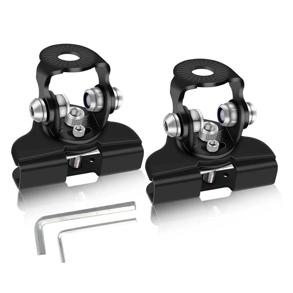 Schwarze Halterung, Arbeitsscheinwerfer, LED-Pods, Bar-Lichtklemme für Universalfahrzeuge, Jeep, 4 x 4, Offroad, Lada, SUV, Motorhaubenmontage – Detail 6