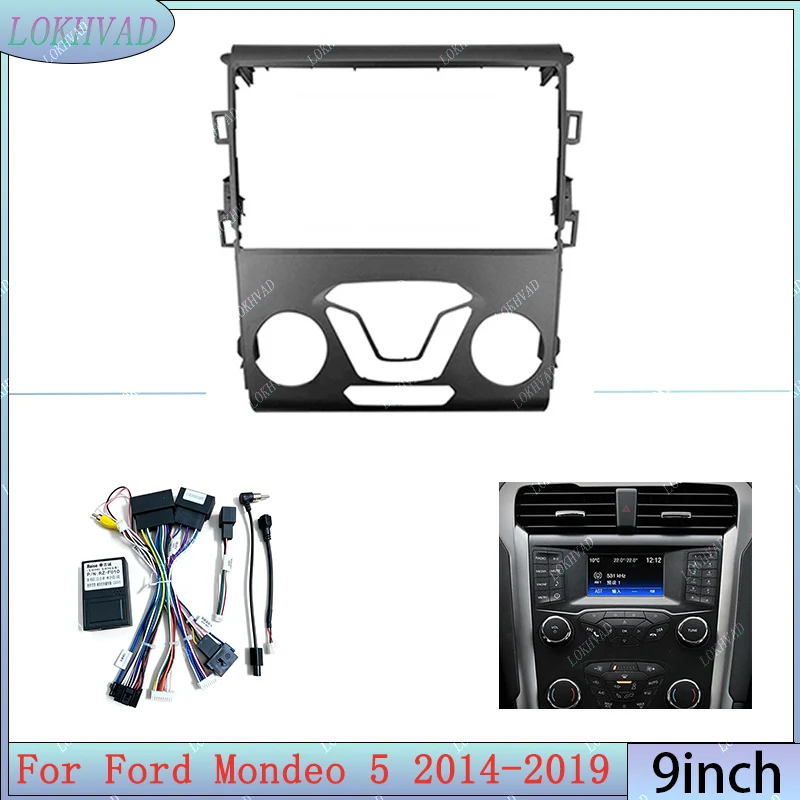9 Inch Android GPS MP5 Stereo Player 2 Din Head Unit Dash Frame Panel Car Radio Fascias For Ford Mondeo 5 2014-2019