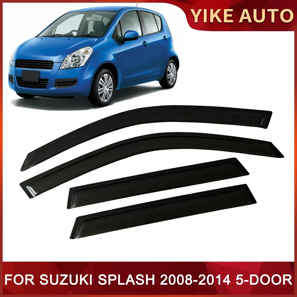 

Оконный козырек для SUZUKI SPLASH 2008-2014, 5-дверный всепогодный дверной козырек, защита от ветра и солнца, защита от дождя, боковые окна, ветровые дефлекторы, авто