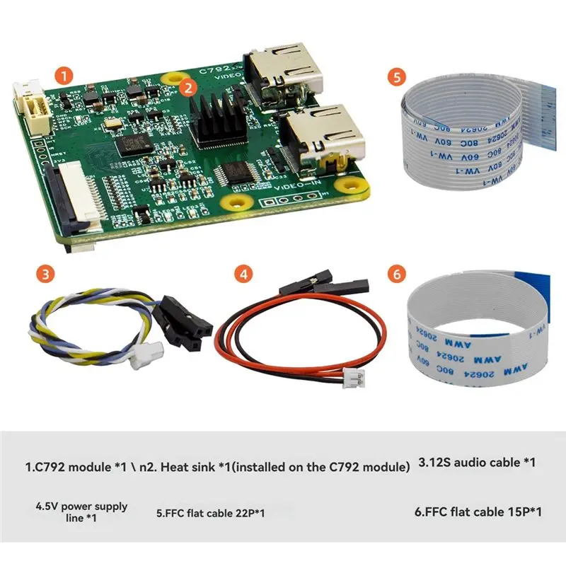 Superior-For Raspberry Pi C792 For Pikvm Pi5 Jeston Dual Adapter To CSI-2 Loop-Out Blikvm 1080P@ 60Hz Compatible