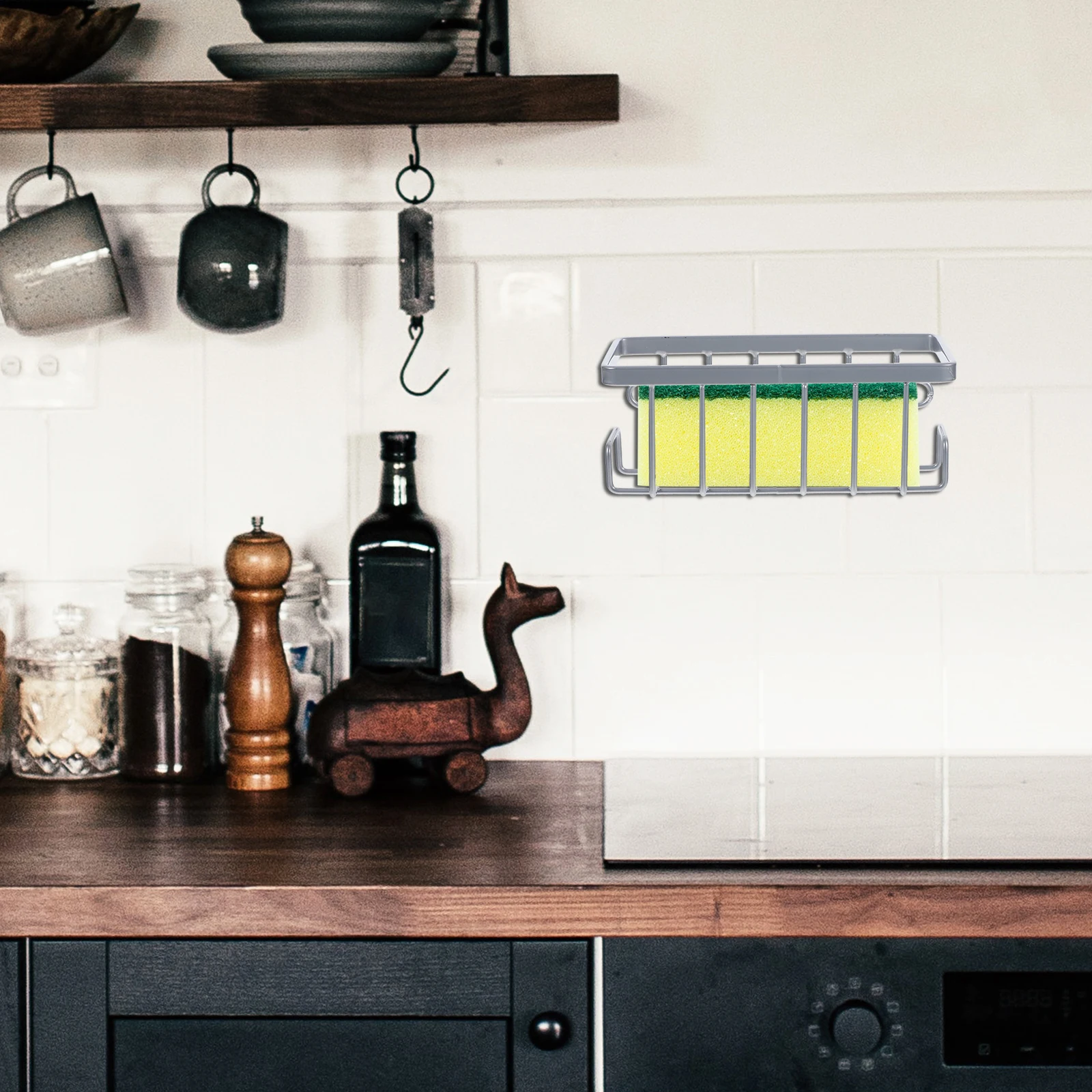 

Suction Cup Kitchen Sink ganizer Dish Drain Rack PVC Iron Storage Kitchen Sponges Holder Sink Sponge Holder Box