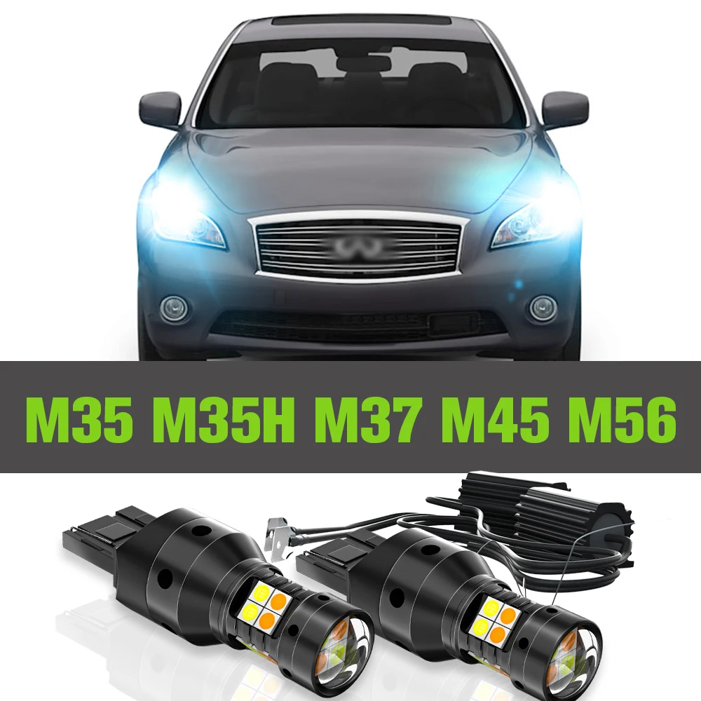 

2x LED Dual Mode Turn Signal+Daytime Running Light DRL Accessories Lamp For Infiniti M35 M35H M37 M45 M56 2006-2013 2011 2012