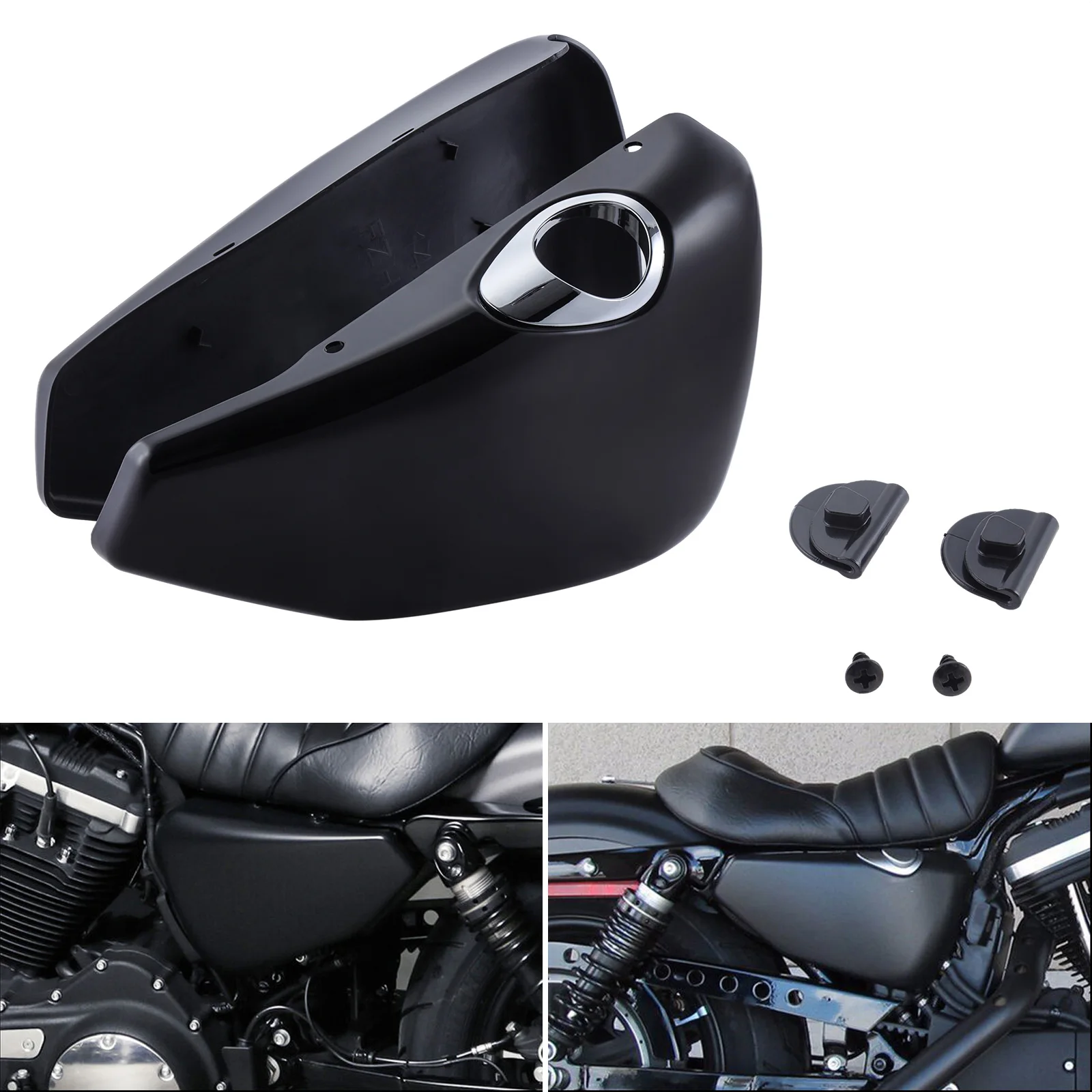 Motorcycle battery cover left/right battery side cover for Harley Sportster XL 883 1200 2014-2021