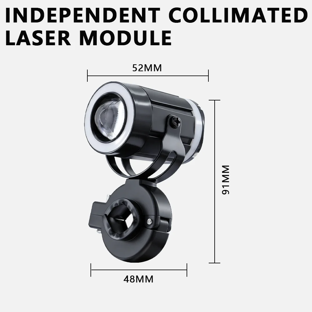 Motorcycle 6000K spotlight 6000LM auxiliary fog lights 60W car driving lights suitable for Jeep off-road vehicles SUV
