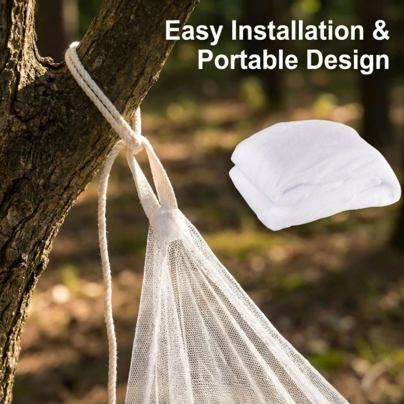 Outdoor Mosquito Net Canopy, Portable Large Bug Free Mesh Tent, Hanging Insect Screen for Picnic Garden Camping Dining Table