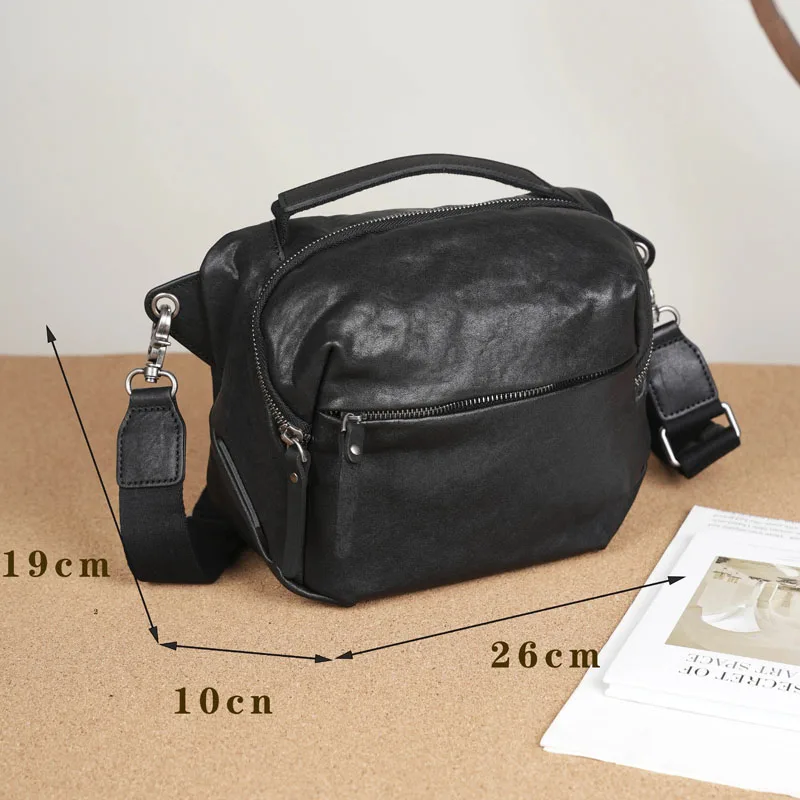 AETOO Handcrafted genuine leather casual crossbody bag, men's top layer cowhide single-shoulder bag, multi-functional handbag, s