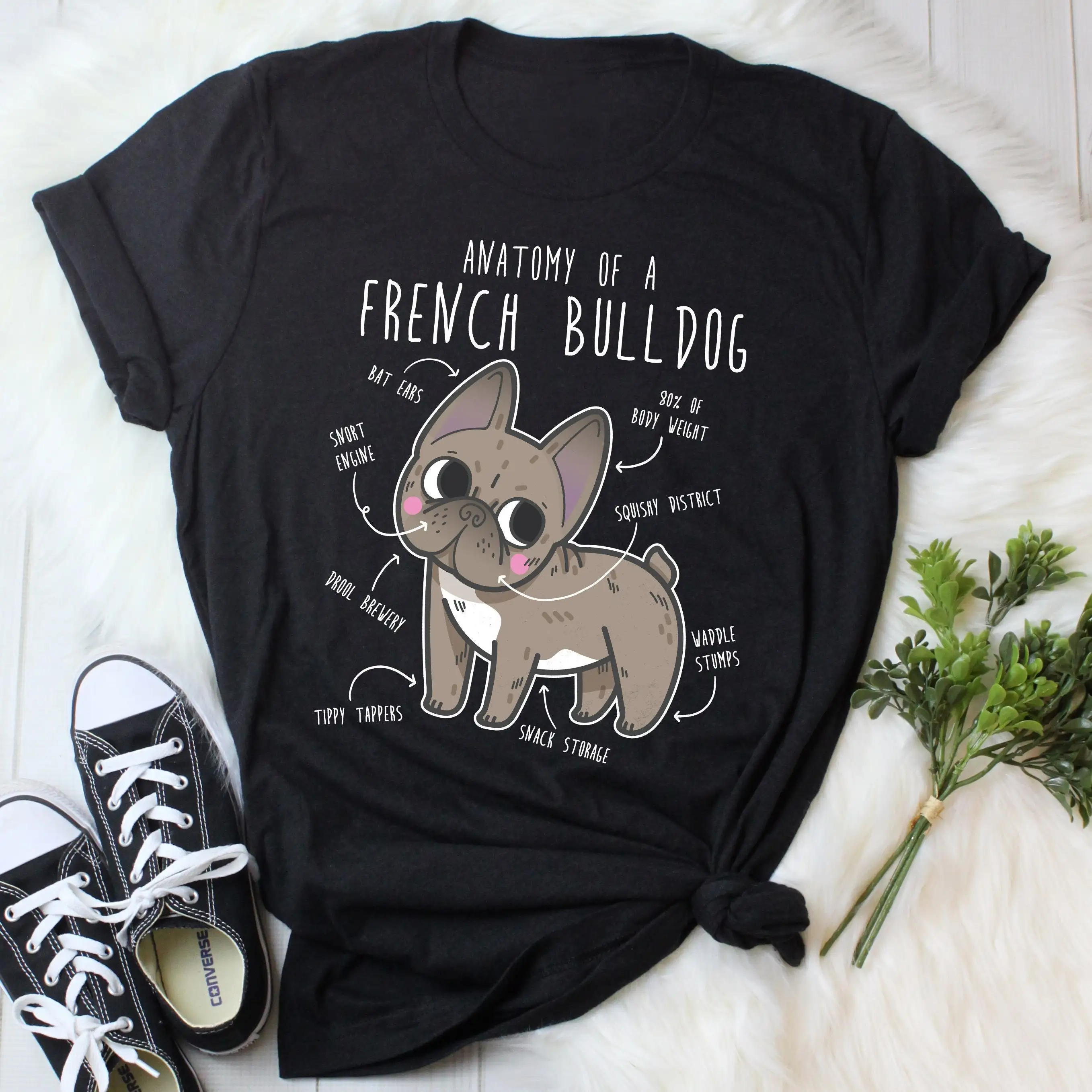 French Bulldog T Shirt Funny Dog Lover Cute Frenchie Brown Brindle Pet Mom Dad