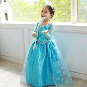 Women's Snow Queen Elsa Princess Dress, Children's Fantasy, Carnival Party, Ball Dress, Children's Clothing, Robe-Playing, Frozen, 2024 10 Main Sales Children's Dresses - №2