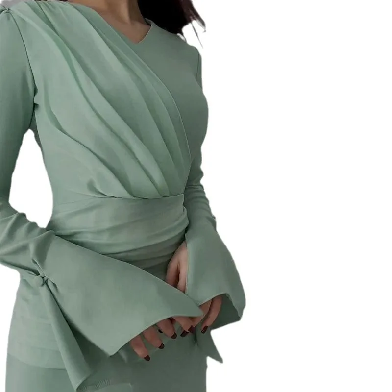 

2024 Spring/Summer New Women's Kraft Tan Leisure And Intellectual Evening Dress