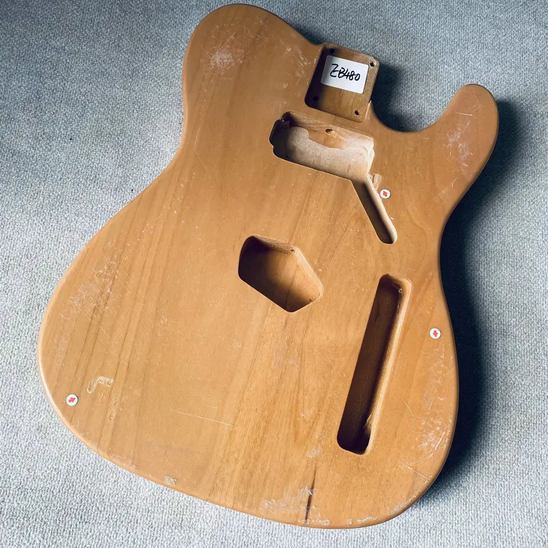 EB480 TL Guitar Body Natural Solid ASH Wood Unfinished Custom Bridges Standard Tele Electric Guitar for Replace and DIY