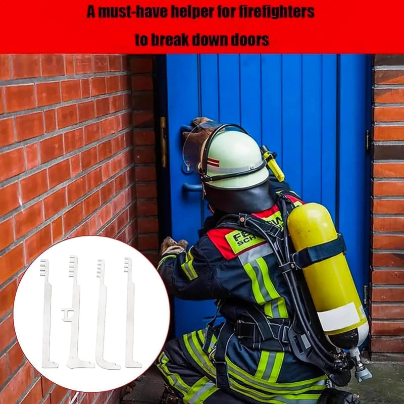 4PCS fire maintenance tools, stainless steel pickaxe comb, metal teeth tools, portable manual tools