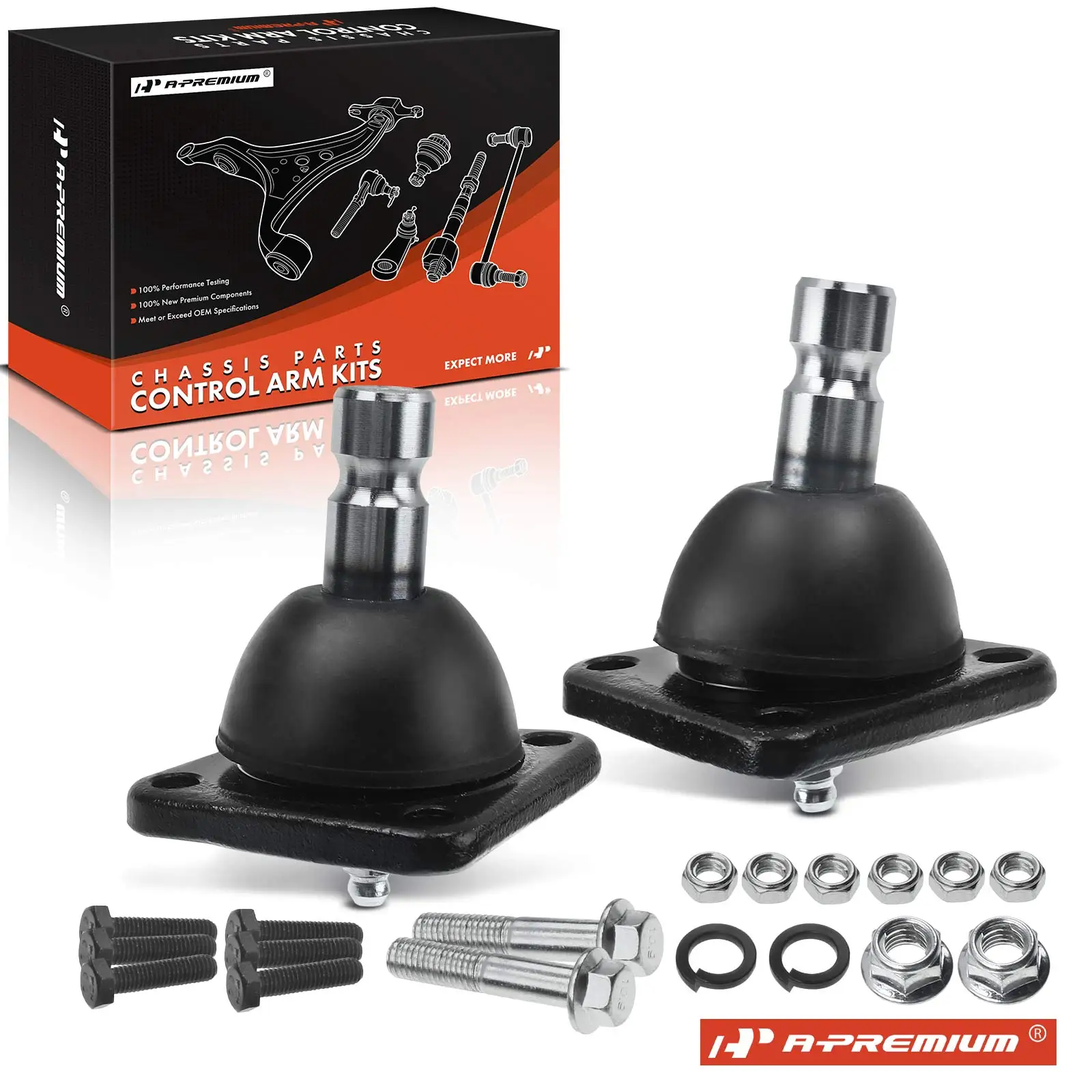 A-Premium 2x Rear L&R Lower Ball Joint for Buick Century 1995-1996 Pontiac Fiero 1984-1987 Oldsmobile Cutlass Ciera 1995-1996