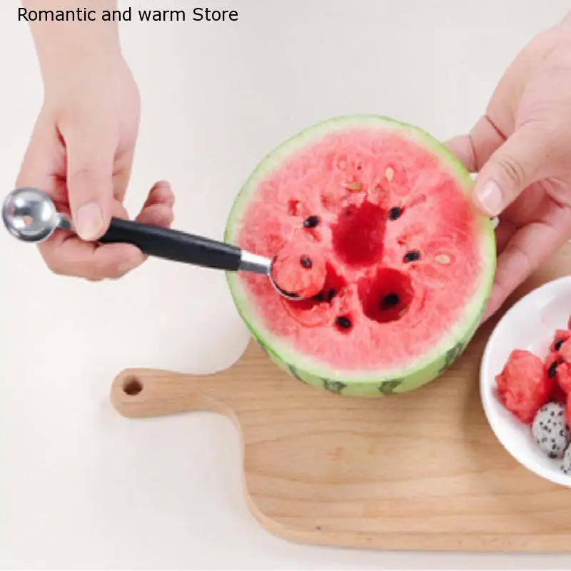 

1Pc Household Stainless Steel Double-end Melon Ice Cream Baller Scoop Fruit Spoon Kitchen accessories Gadgets