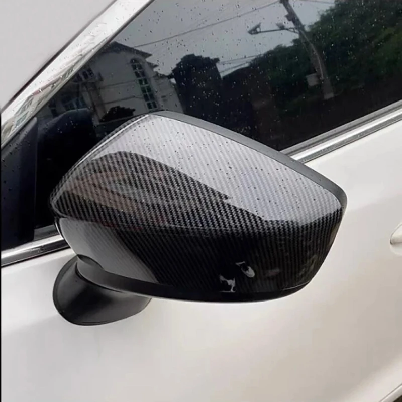 For Mazda CX-5 CX5 2012 -2014 2015 2016 2017-2021 ABS Side Door Mirror Carbon Fiber Look Rear View Rearview Caps Trim Car Covers