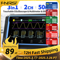 FNIRSI 2C53P Touch Screen Digital Oscilloscope+Multimeter+Signal Generator 3IN1 Dual Channel 50MHZ Automatic Osciloscópio Tools