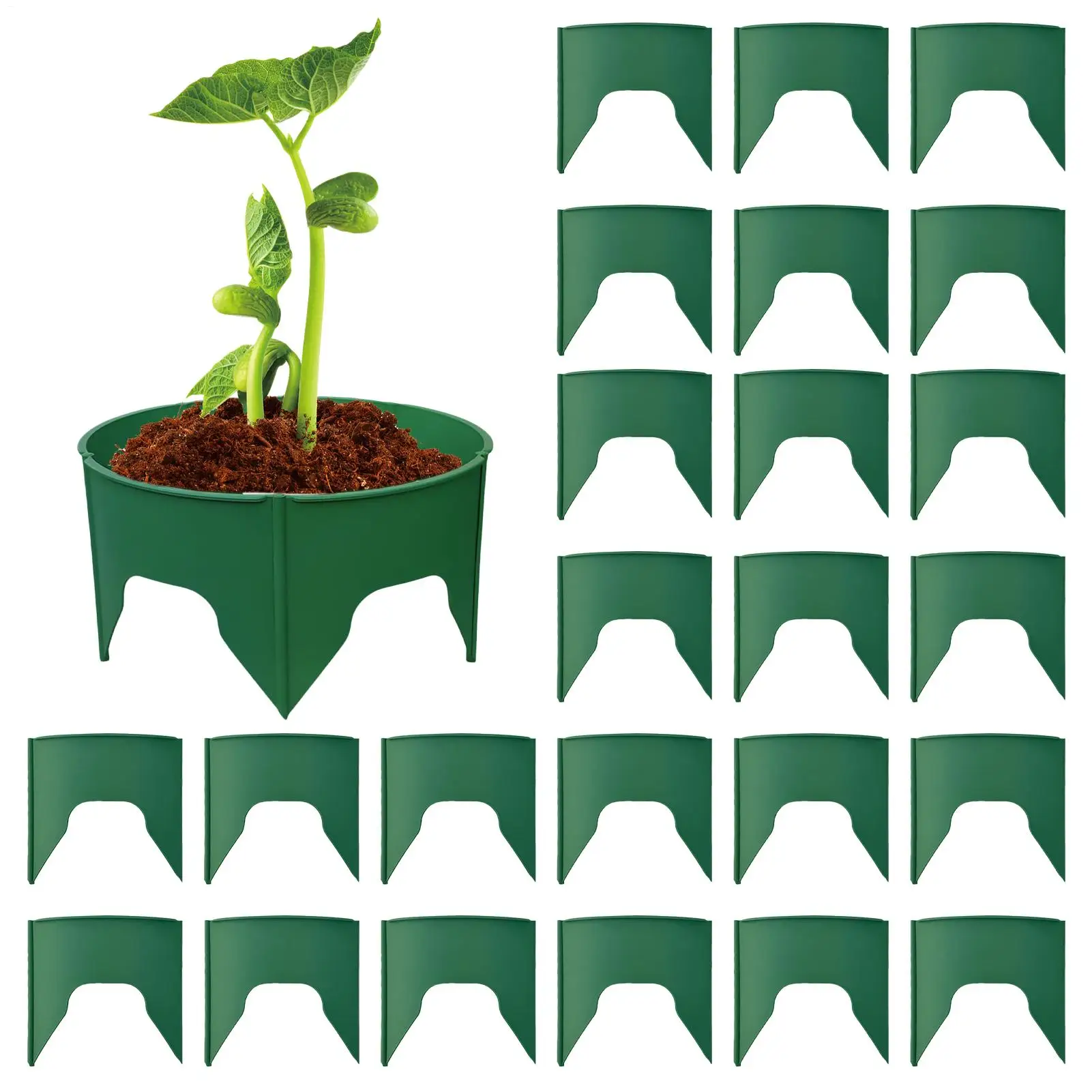 For 50pcs Plant Grow Ring Protective Round Deep Watering Circular Landscape Edging Planting Rings Garden Protector