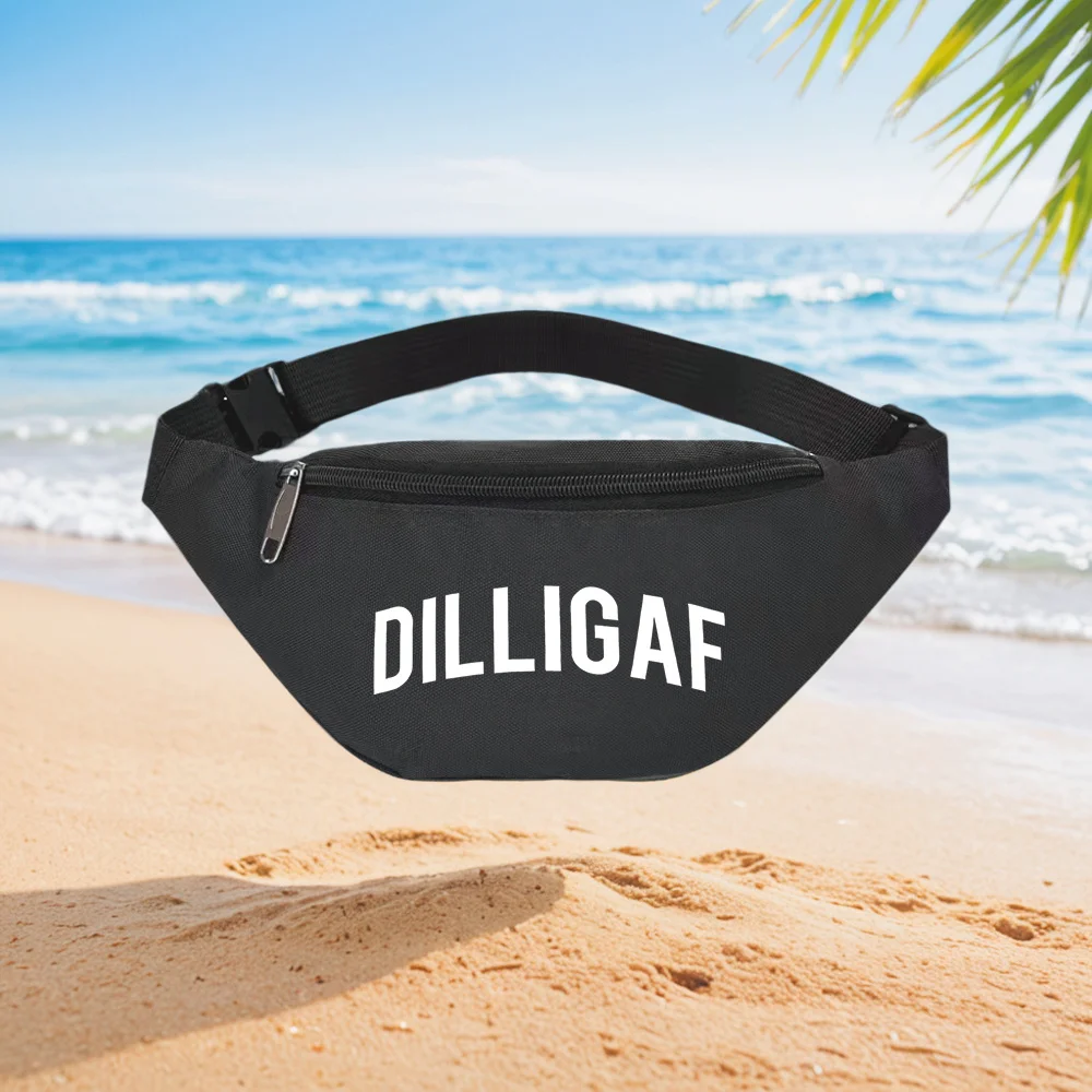 DILLIGAF Street Style Casual Sporty Fashionable Unique Printed Design Waist Backpack Crossbody Chest Bag
