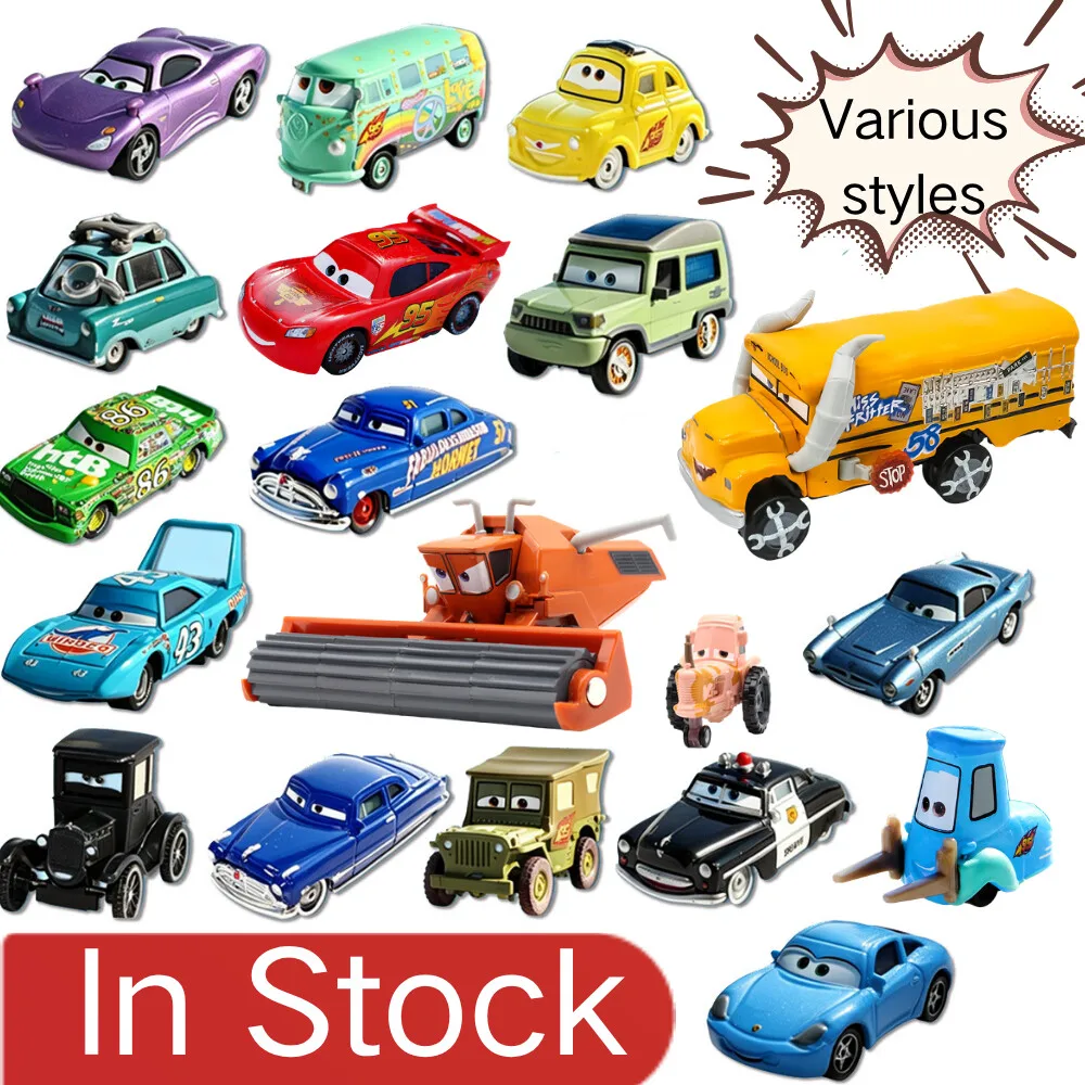 W Hot 1:55 Scale Diecast Metal Racing Car Toy Assorted Cartoon Styles In Stock Mini Vehicle Model Collectible Car Birthday Gifts