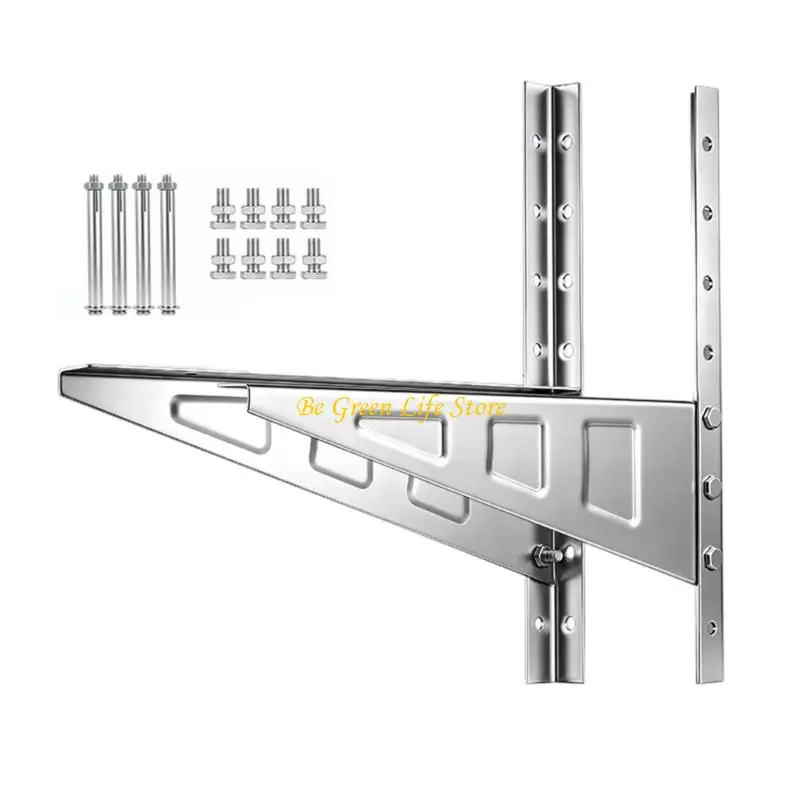M7DF Wall Mount Air Conditioner Bracket Pair for Outdoor Condenser Support, Metal Triangular Structure for Home Service Use
