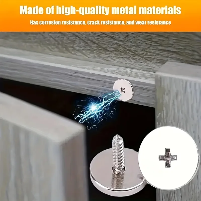 Cabinet Door Magnet Catches Round Metal Magnetic for Wardrobe Hidden Closing Magnetic Door Catch Closer for Furniture Hardware