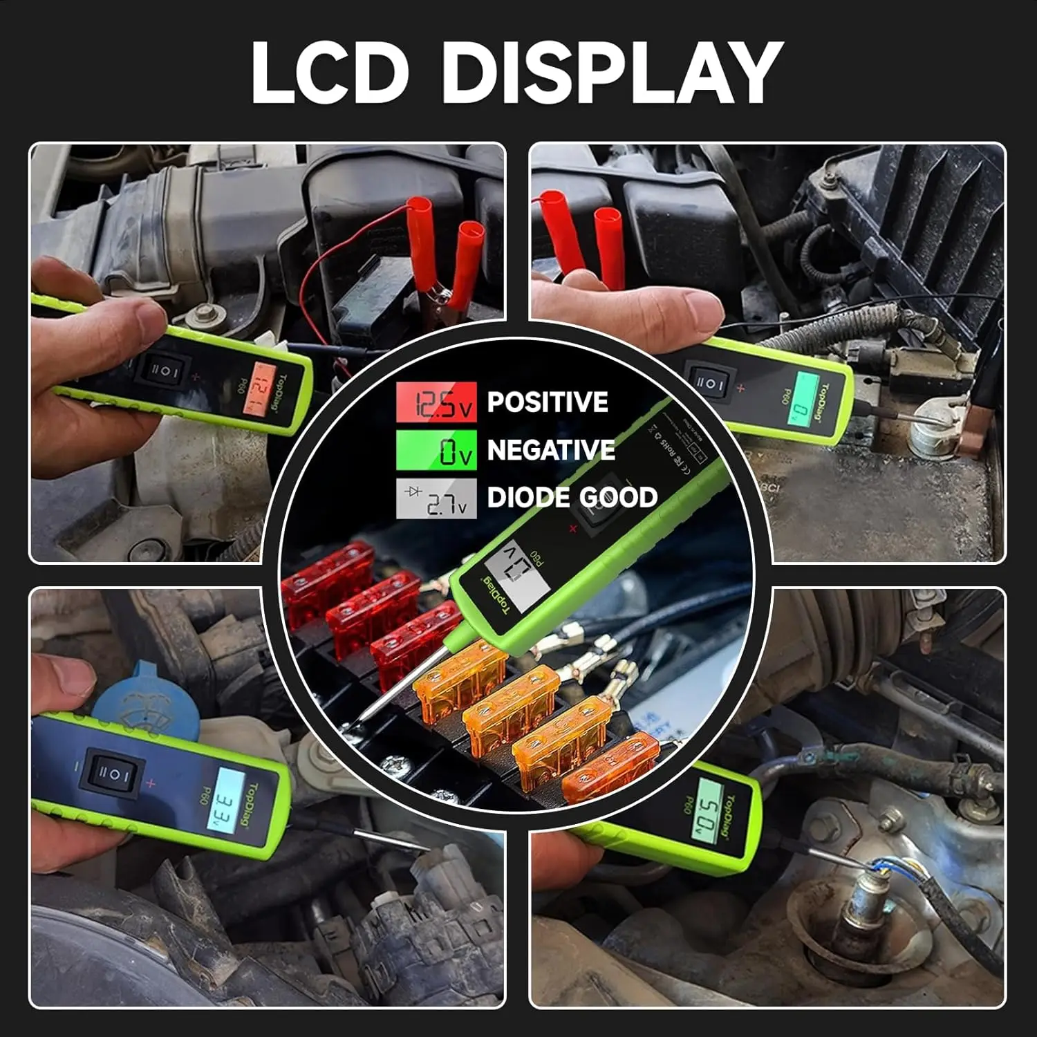 12v Test Light Automotive Circuit Tester P60 and Check Engine Code Reader T200