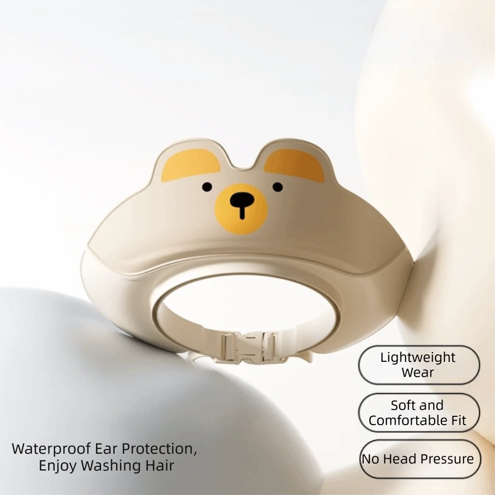 Adjustable Waterproof Bath Hat Upward Brim Soft Inner Ring Unisex Washing Hair Cup Eye Protection Bathing Safe