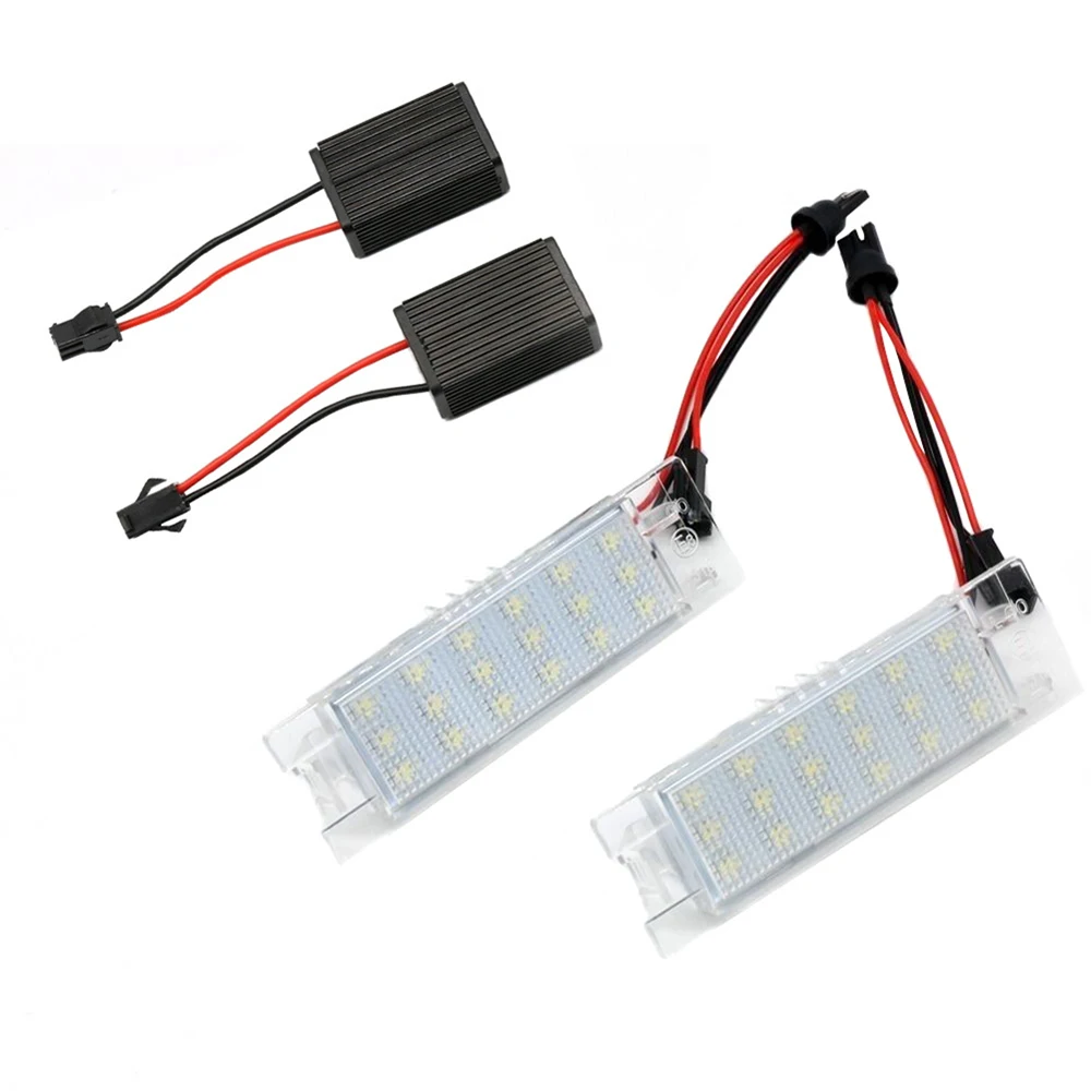 2 Pcs For Opel Astra H J OPC Corsa C D Insignia Car LED Number License Plate Lights Lamp Auto Replacement Accessories