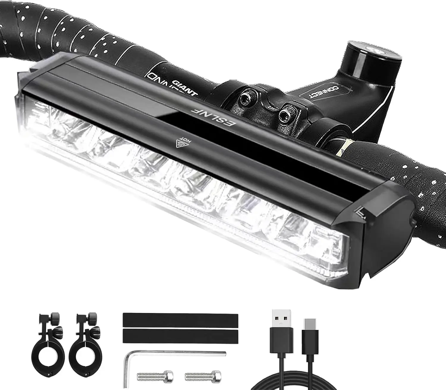 

Bright USB Rechargeable Bike Light, 5 Modes, IPX5 Waterproof for MTB & Commuting