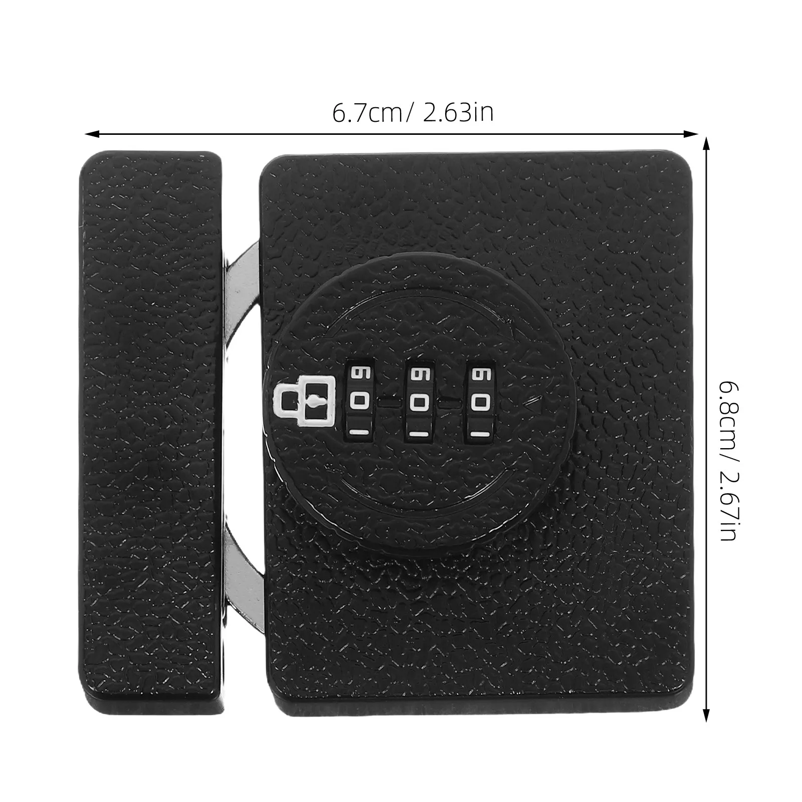 Bifold Door Mechanical Combination Password Cabinet Lock Keyless Zinc Alloy for Home Garage Garden Cupboard Black